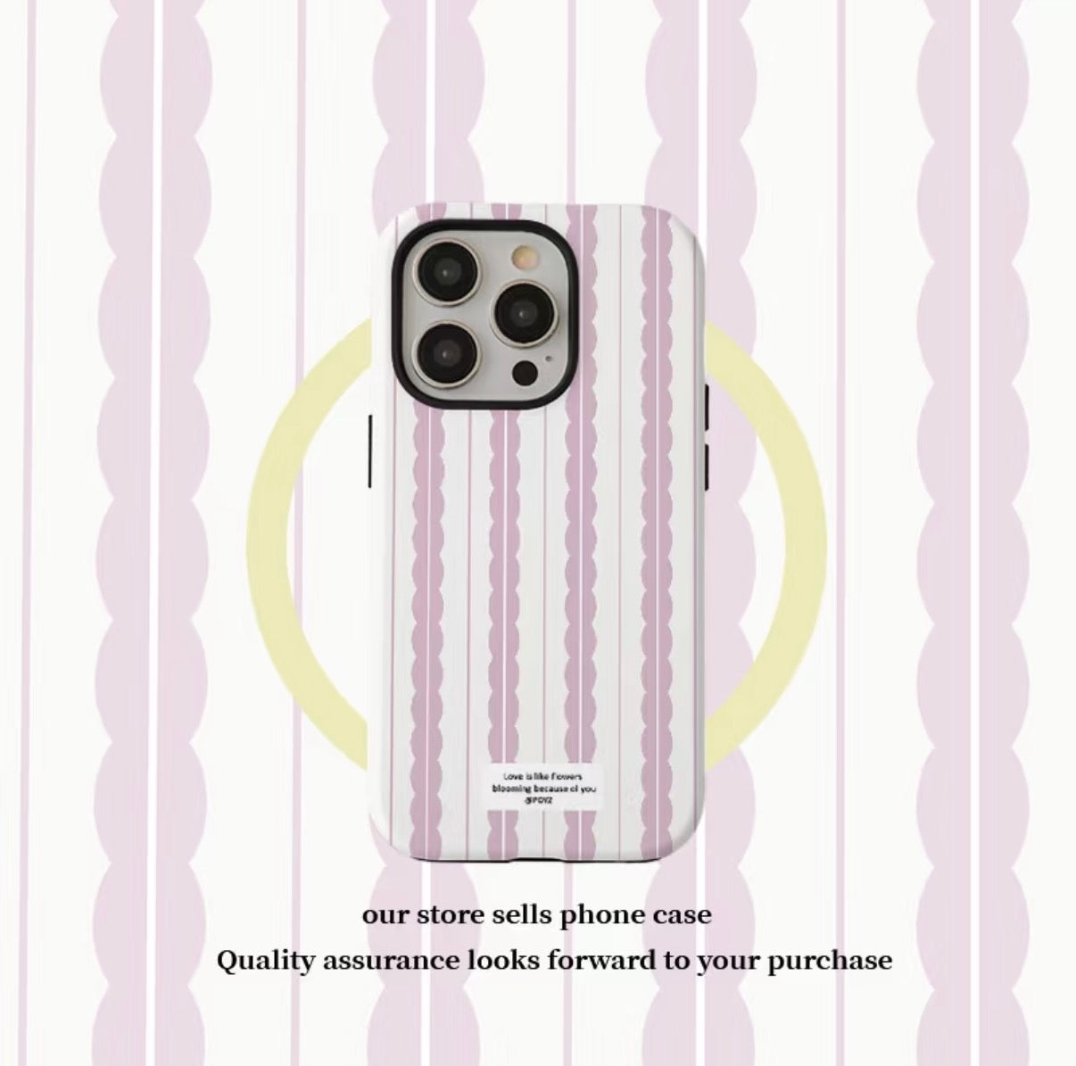 Simple Pink Striped Phone Case