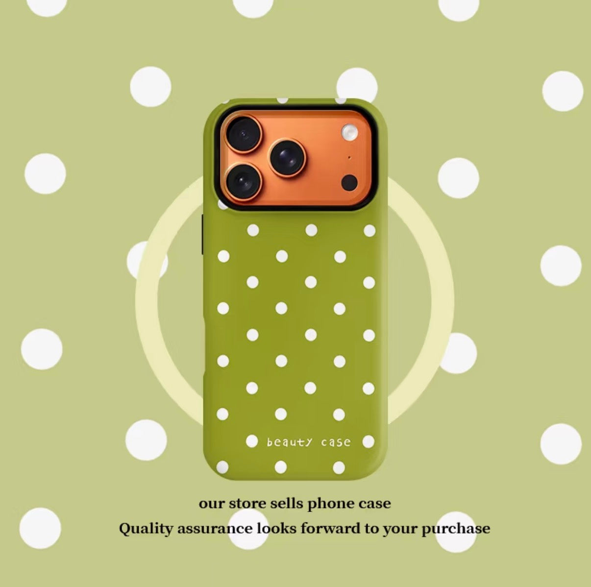 Green Polka Dot Phone Case