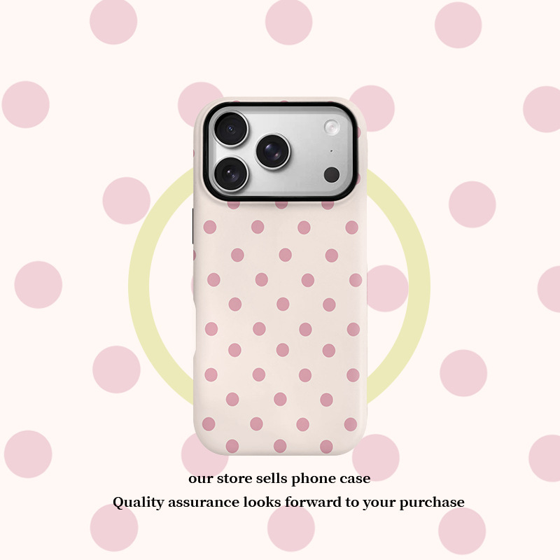 Cream Pink Polka Dot Phone Case