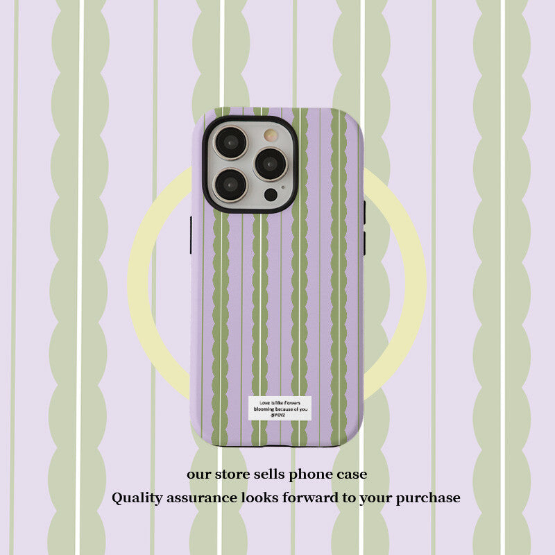 Purple Striped Phone Case