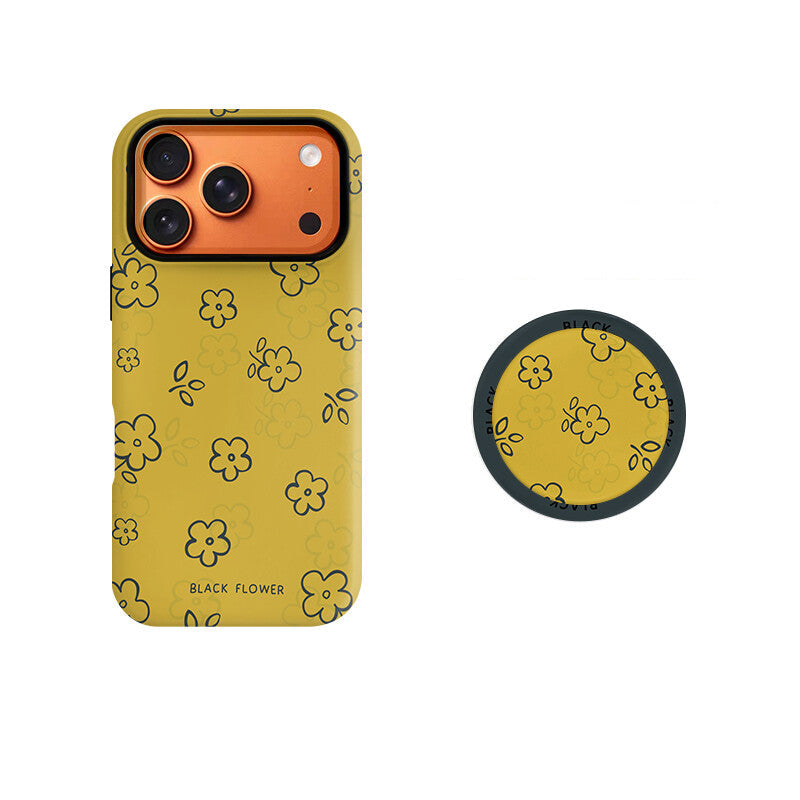 Yellow Striped Floral Phone Case
