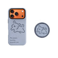 Blue Minimalist Cat Phone Case