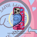 Striped Heart-Shaped Dog Phone Case