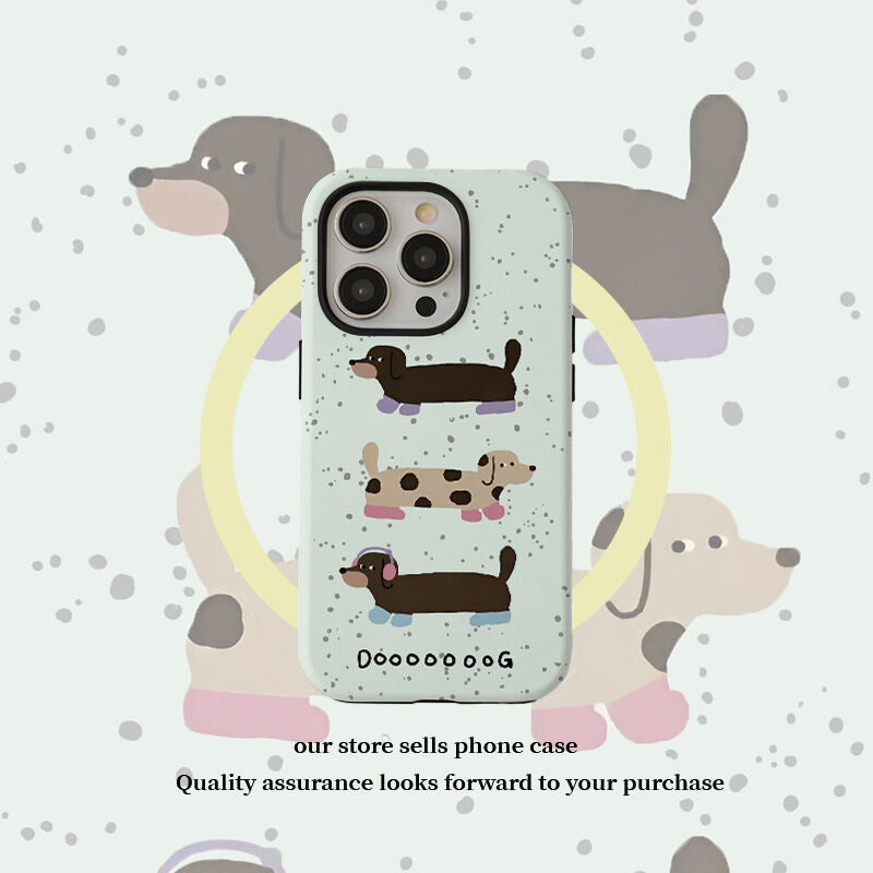 Three Dachshund Phone Case – Casevra Three Dachshund Phone Case – Casevra