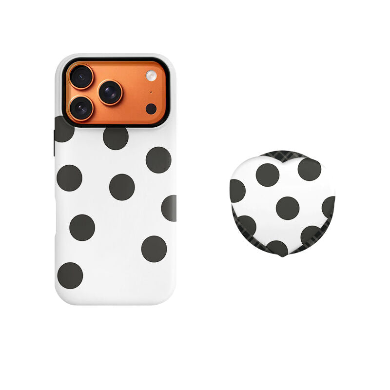 Black Polka-Dot Phone Case