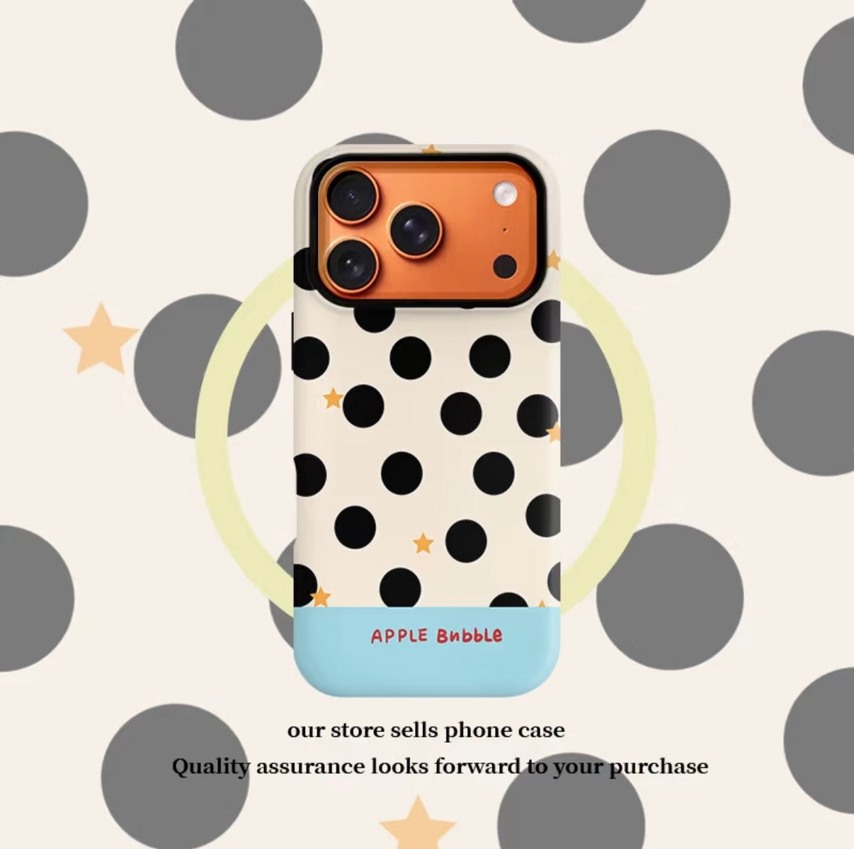Polka Dot Apple Star Phone Case