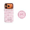 Pink Plaid Bow Phone Case