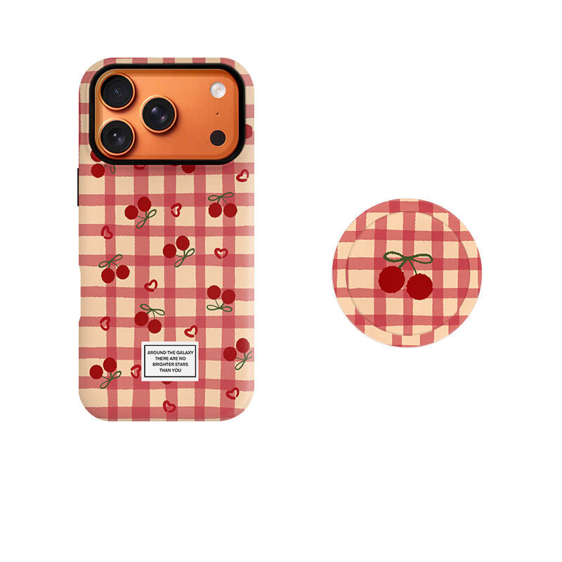 Red Checkered Cherry Phone Case
