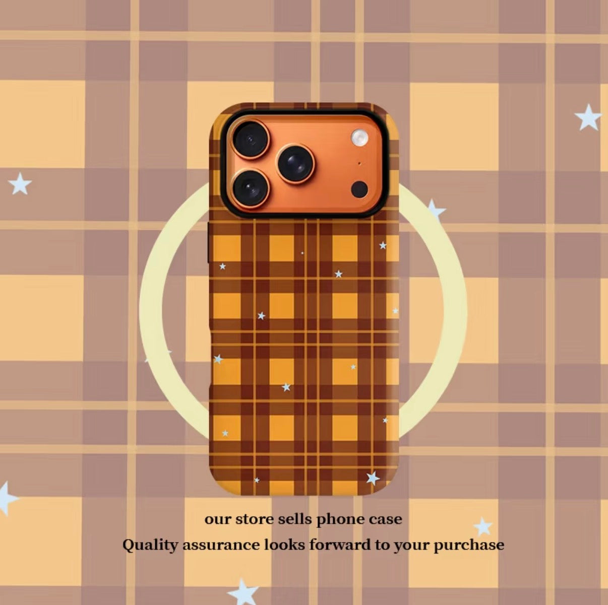 Brown Plaid Phone Case