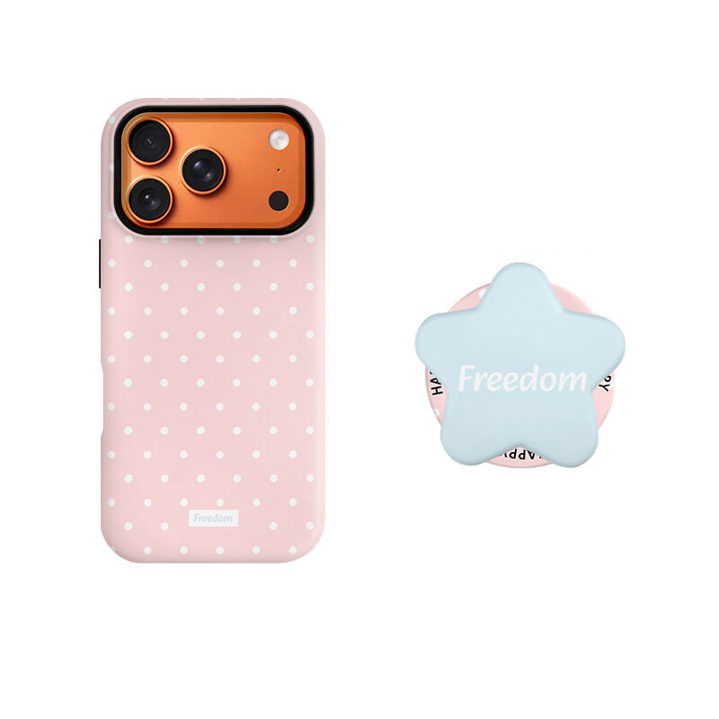 Pink Polka Dot Stars Phone Case