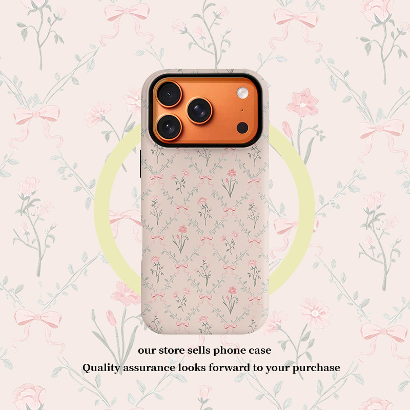 Coquette Floral Bow Phone Case