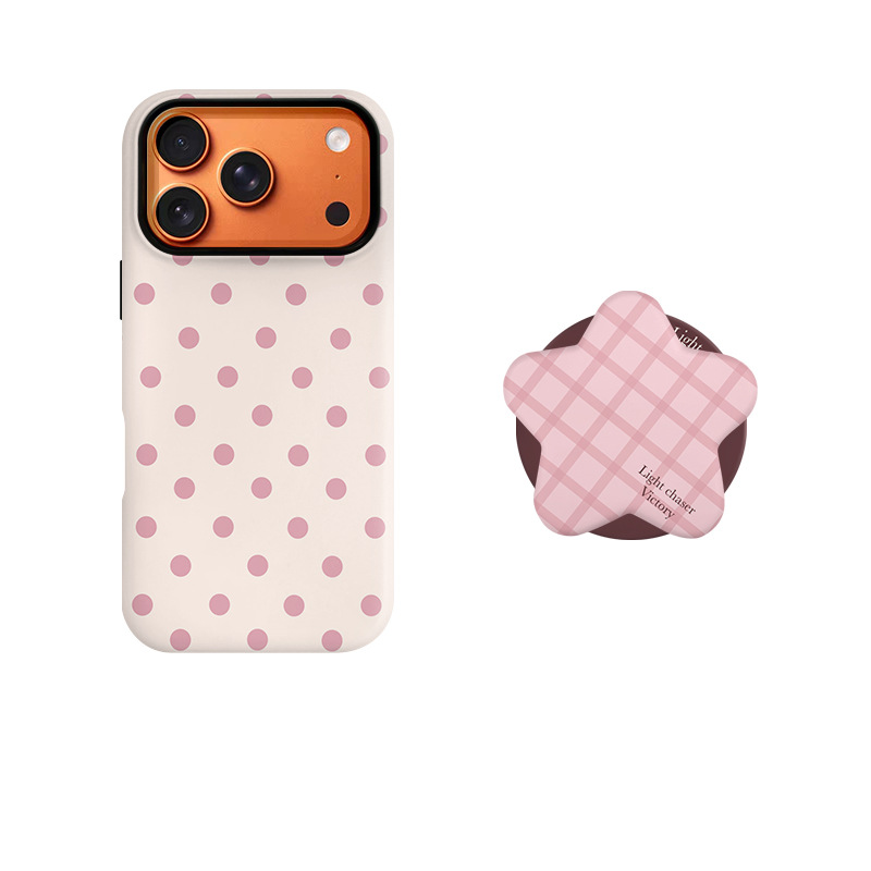 Cream Pink Polka Dot Phone Case