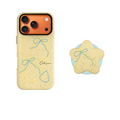 "Cute Pear" Minimalist Sketch Pastel Yellow Phone Case