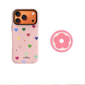 "Color Summer" Colorful Hearts Pastel Pink Phone Case