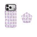 Lavender Plaid Stars Phone Case
