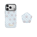 Blue Gingham Floral Phone Case