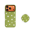 Green Background Star Phone Case