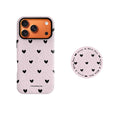 Simple Light Purple Heart Polka Dot Phone Case