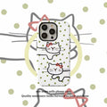 White Polka Dot Cat Phone Case