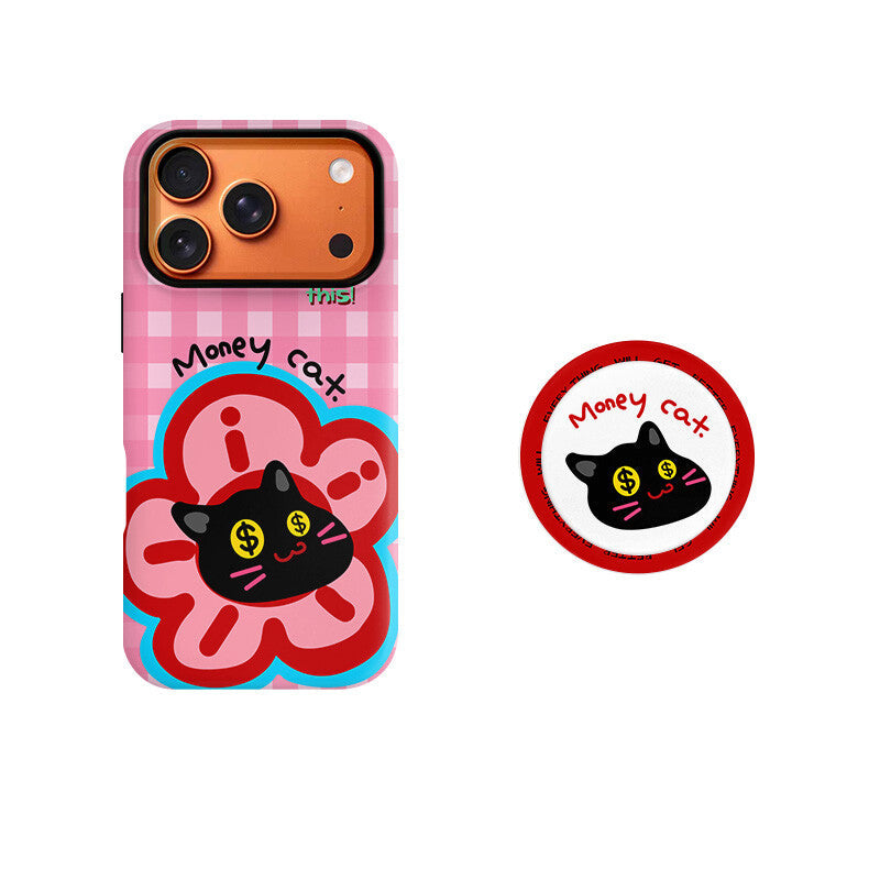 Pink Plaid Cat Phone Case